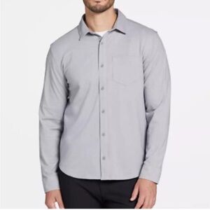 NWT‎ VRST Men’s Long Sleeve button up STRETCH Shirt Moisture Wicking, Size Small
